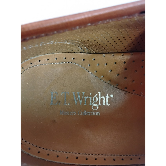 E.T. Wright Masters Collection Dress Shoes Men\'s 9 Brown Leather Lace Up #W4689 main image 12